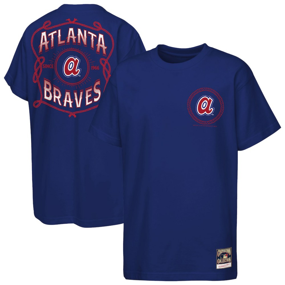Atlanta Braves Youth Cooperstown Rodeo Rope T-Shirt Navy