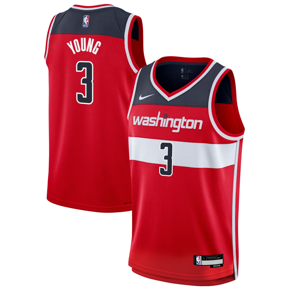 Trae Young Washington Wizards Youth Swingman Jersey - Icon Edition - Red for sale