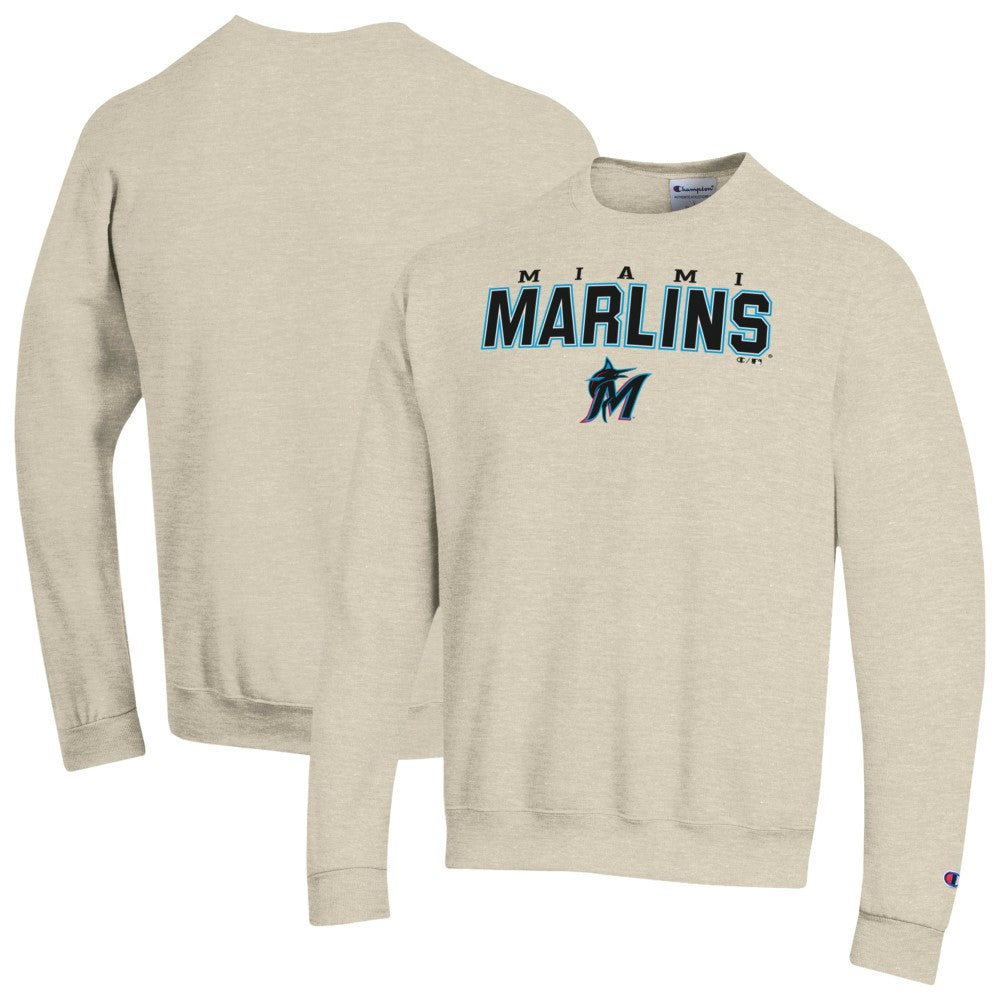 Miami Marlins Champion Eco Powerblend Sweatshirt Oatmeal