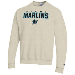 Miami Marlins Champion Eco Powerblend Sweatshirt Oatmeal