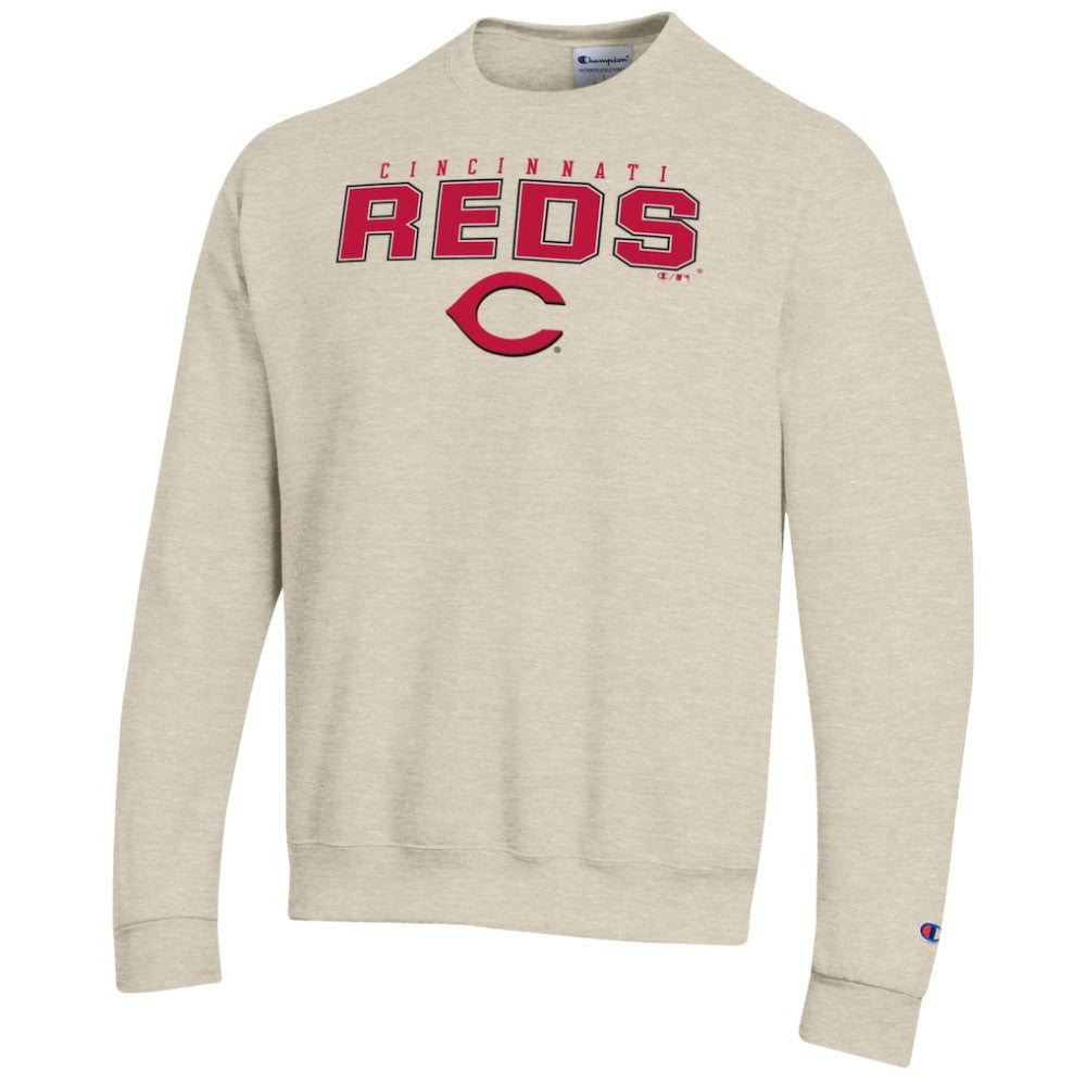 Cincinnati Reds Champion Eco Powerblend Sweatshirt Oatmeal