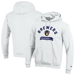 Milwaukee Brewers Champion Eco Powerblend Hoodie White