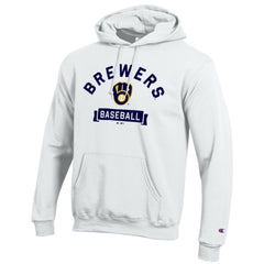 Milwaukee Brewers Champion Eco Powerblend Hoodie White