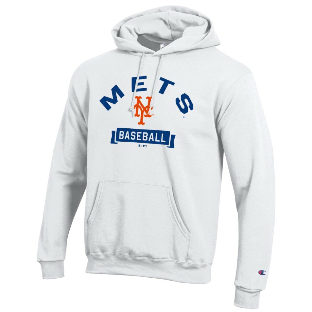 New York Mets Champion Eco Powerblend Hoodie White