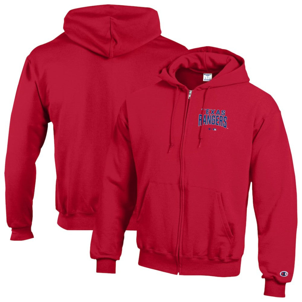Texas Rangers Champion Eco Powerblend Full-Zip Hoodie Red