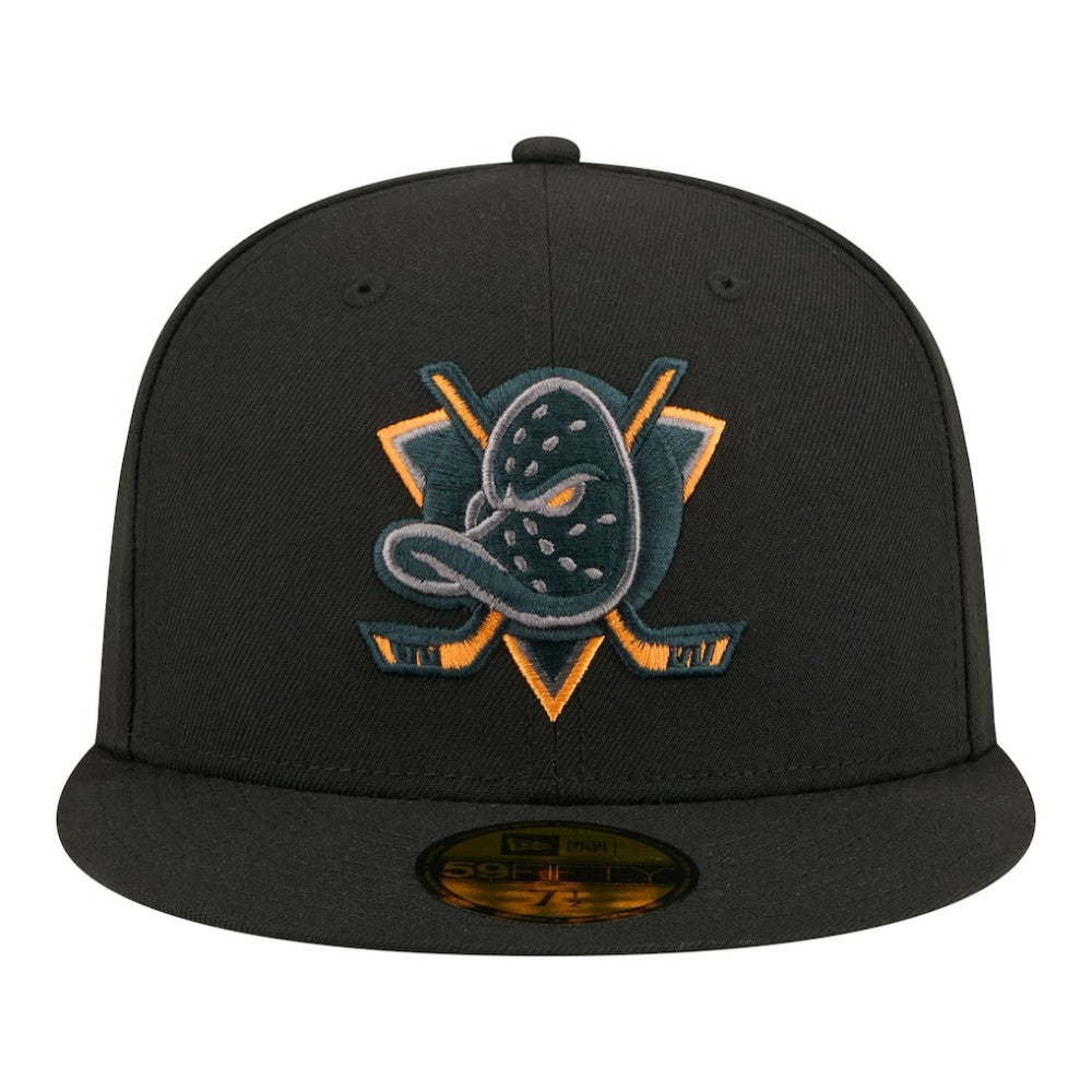 Anaheim Ducks New Era Color Pop 59FIFTY Fitted Hat - Black Hats