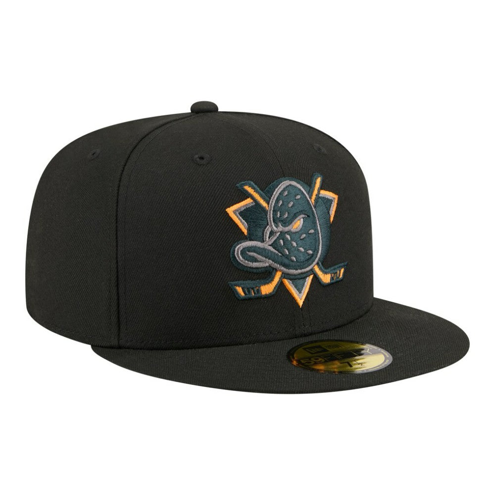 Anaheim Ducks New Era Color Pop 59FIFTY Fitted Hat - Black Hats
