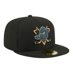 Anaheim Ducks New Era Color Pop 59FIFTY Fitted Hat - Black Hats