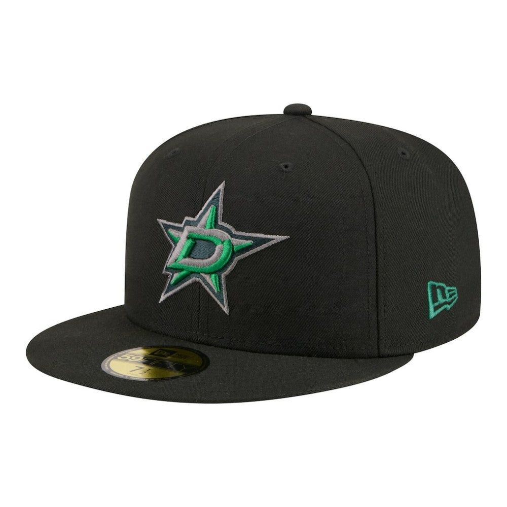 Dallas Stars New Era Color Pop 59FIFTY Fitted Hat - Black Hats