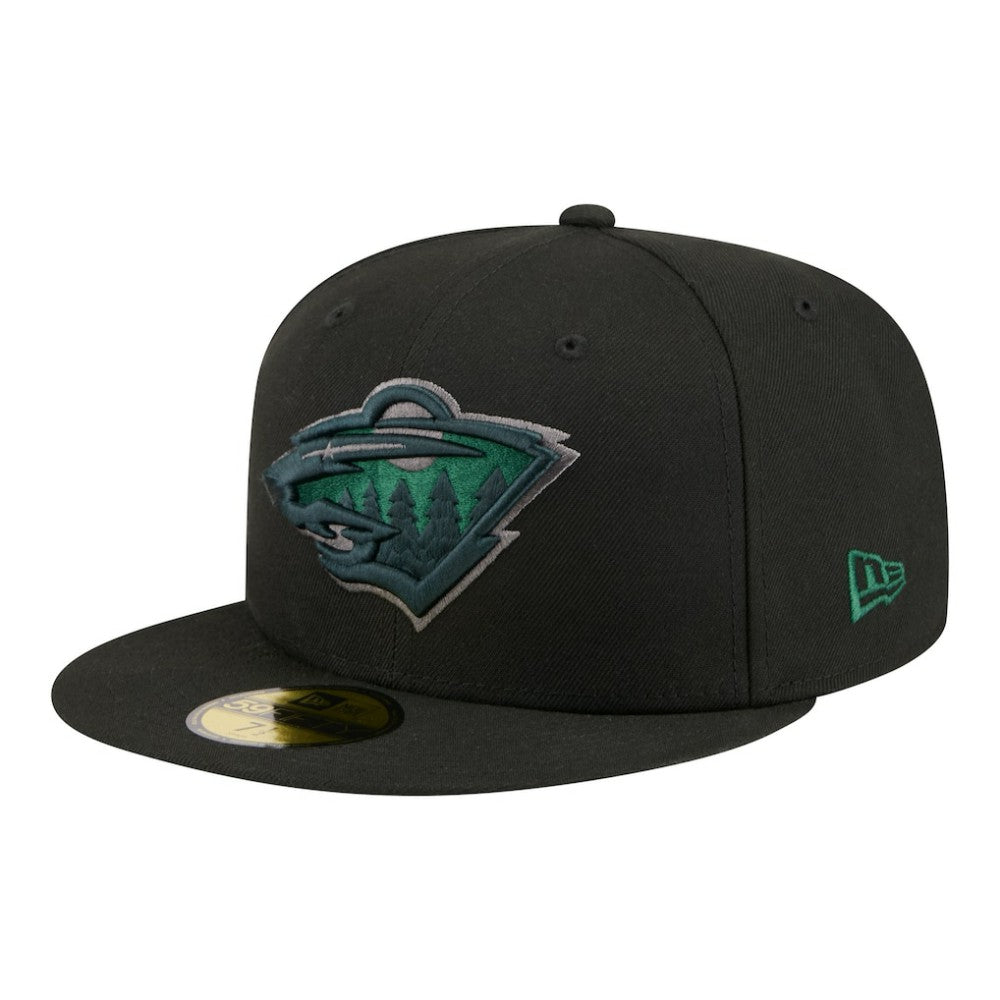 Minnesota Wild New Era Color Pop 59FIFTY Fitted Hat - Black Hats