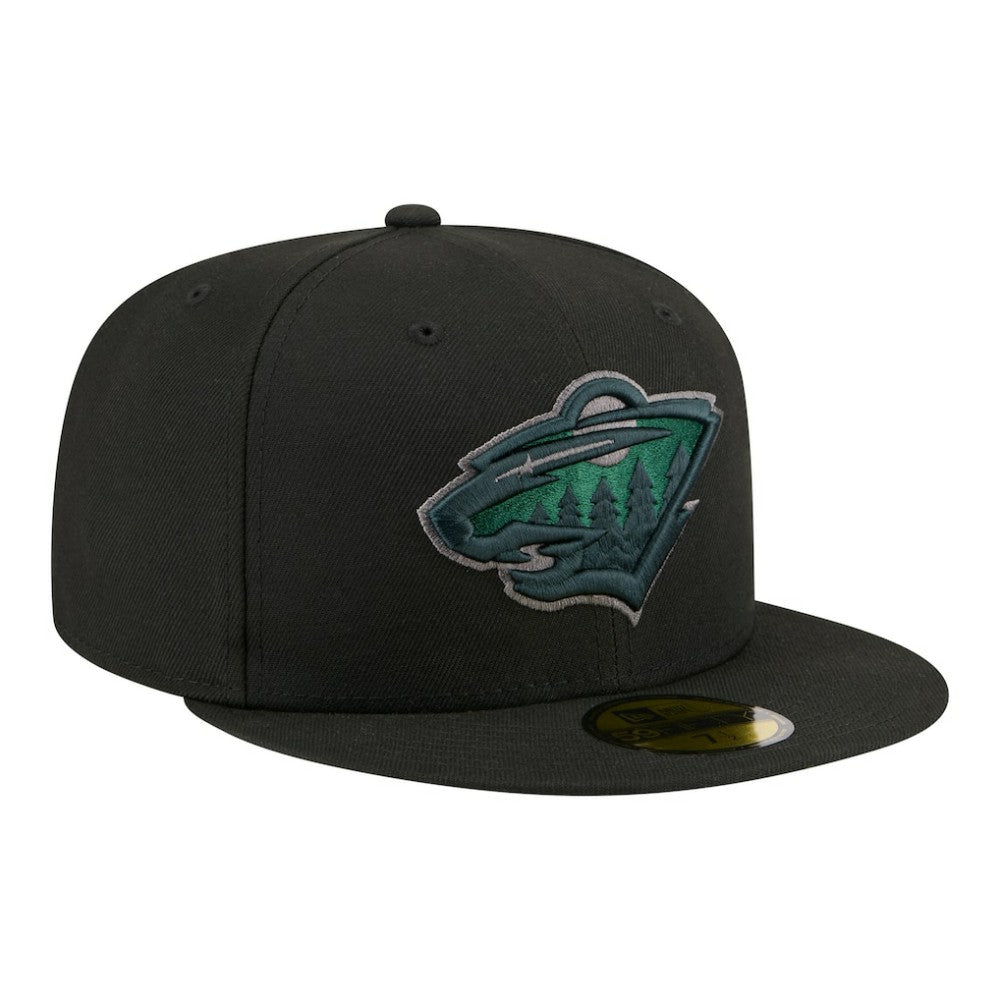 Minnesota Wild New Era Color Pop 59FIFTY Fitted Hat - Black Hats
