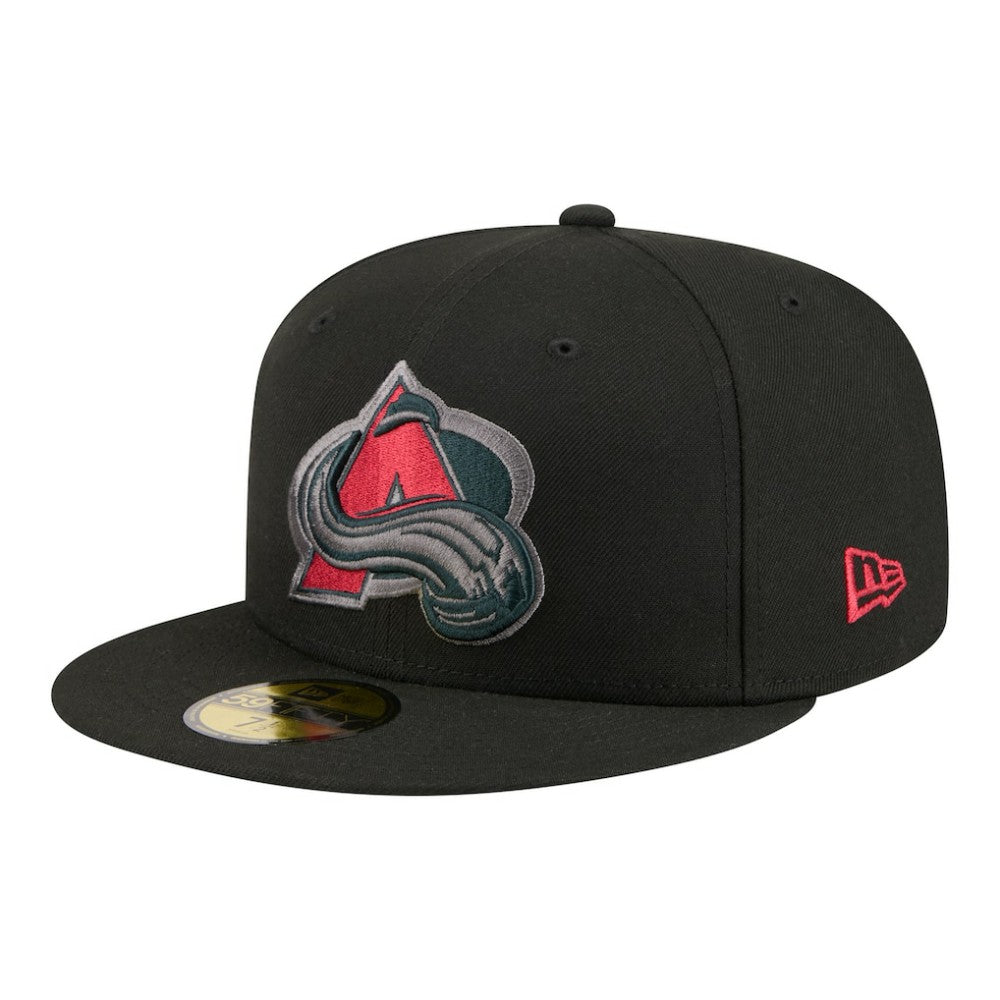 Colorado Avalanche New Era Color Pop 59FIFTY Fitted Hat - Black Hats