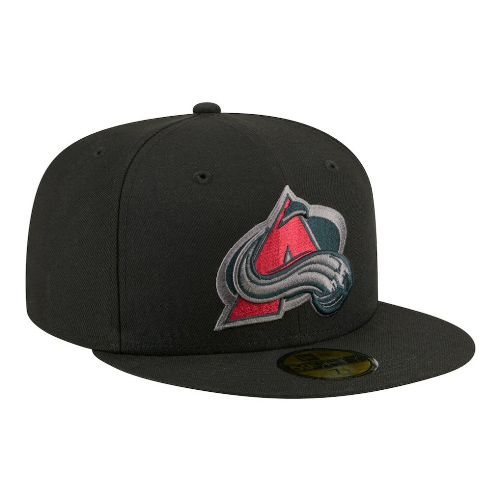 Colorado Avalanche New Era Color Pop 59FIFTY Fitted Hat - Black Hats