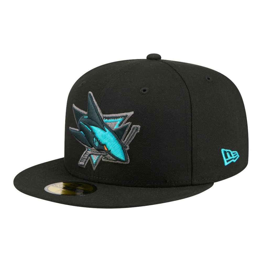 San Jose Sharks New Era Color Pop 59FIFTY Fitted Hat - Black Hats