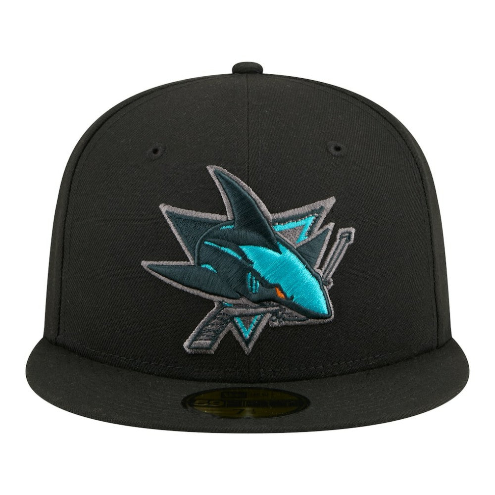 San Jose Sharks New Era Color Pop 59FIFTY Fitted Hat - Black Hats