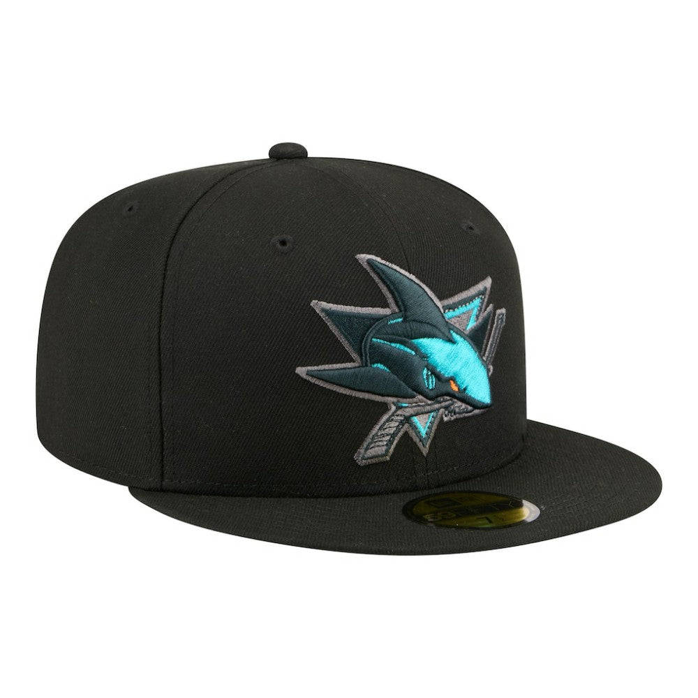 San Jose Sharks New Era Color Pop 59FIFTY Fitted Hat - Black Hats