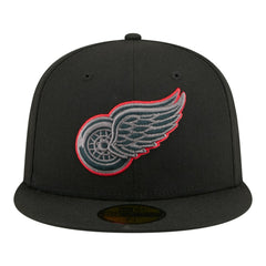 Detroit Red Wings New Era Color Pop 59FIFTY Fitted Hat - Black Hats