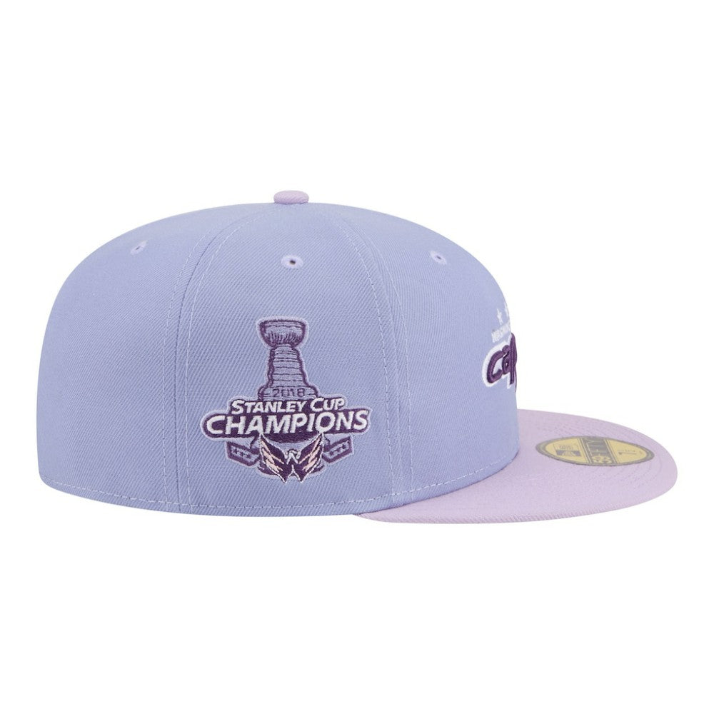 Washington Capitals New Era Lavender Bloom 59FIFTY Fitted Hat - Purple/Light Purple Hats