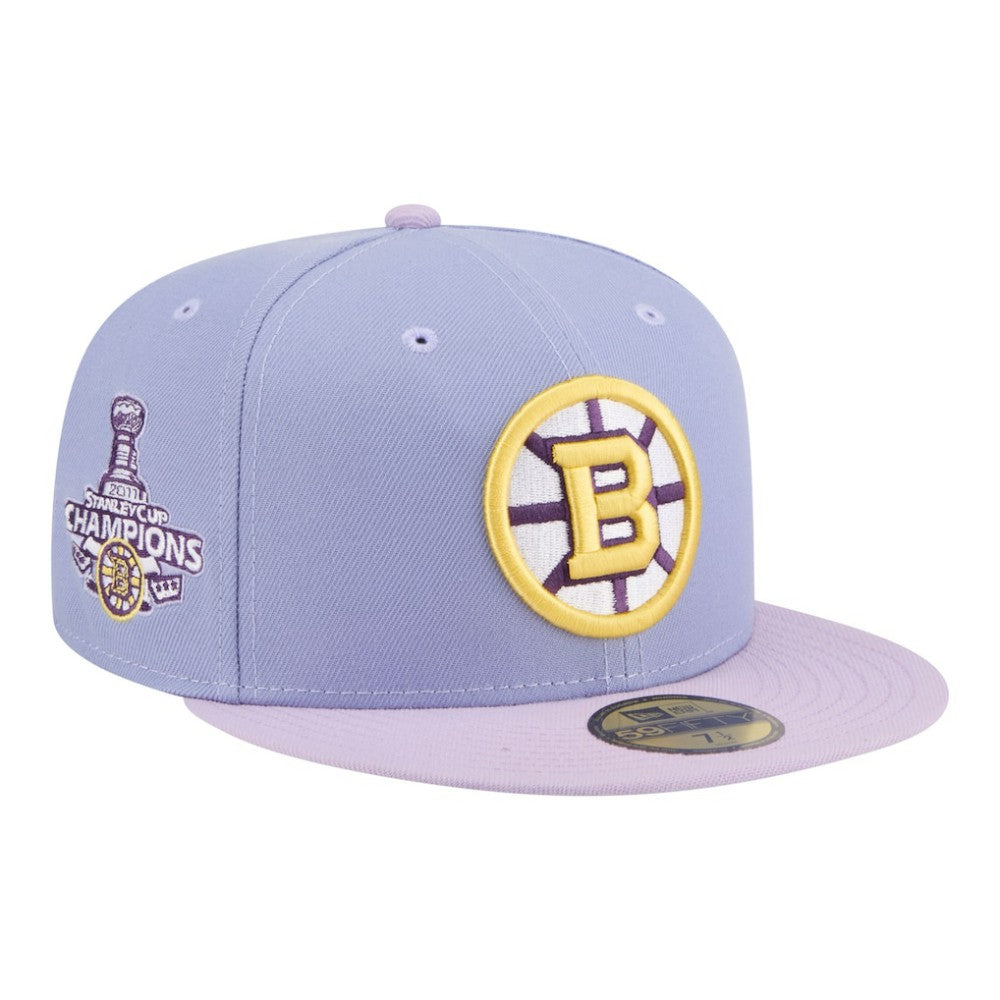 Boston Bruins New Era Lavender Bloom 59FIFTY Fitted Hat - Light Purple/Purple Hats