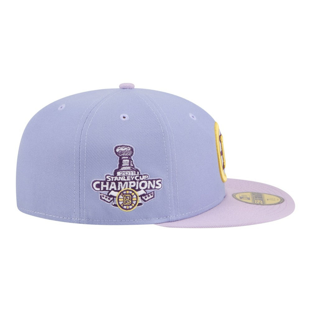 Boston Bruins New Era Lavender Bloom 59FIFTY Fitted Hat - Light Purple/Purple Hats