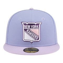 New York Rangers New Era Lavender Bloom 59FIFTY Fitted Hat - Light Purple/Purple Hats