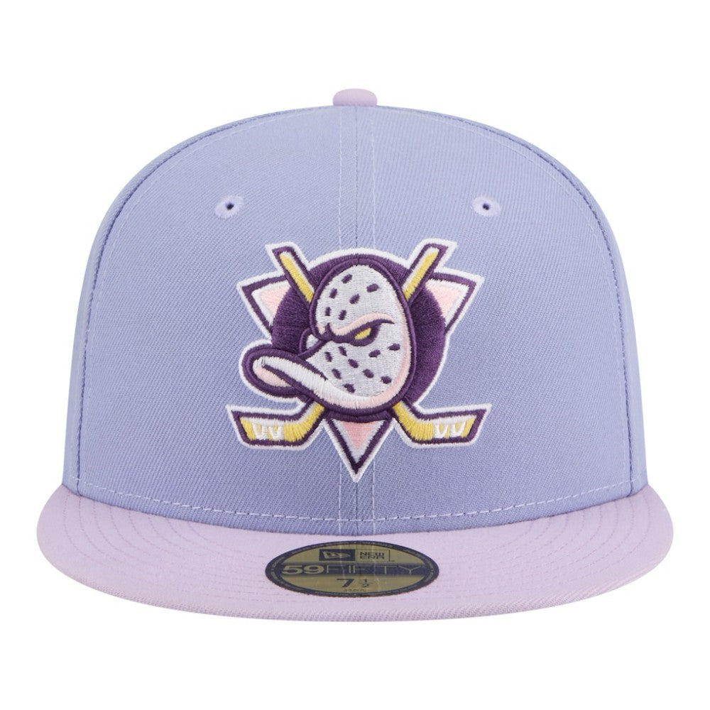 Anaheim Ducks New Era Lavender Bloom 59FIFTY Fitted Hat - Light Purple/Purple Hats