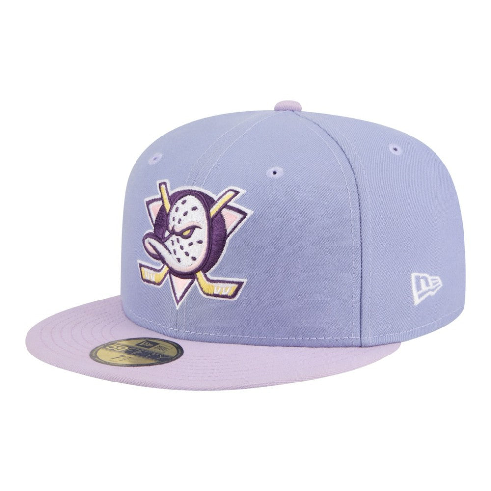 Anaheim Ducks New Era Lavender Bloom 59FIFTY Fitted Hat - Light Purple/Purple Hats