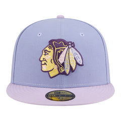 Chicago Blackhawks New Era Lavender Bloom 59FIFTY Fitted Hat - Light Purple/Purple Hats