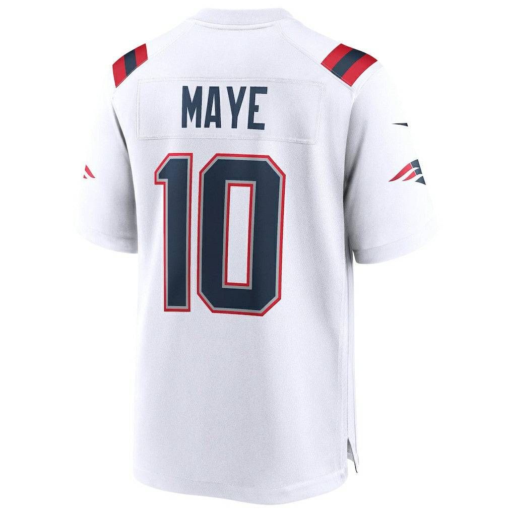 Drake Maye New England Patriots Super Bowl LX Patch Game Jersey - White sale