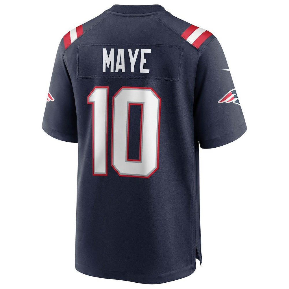 Drake Maye New England Patriots Super Bowl LX Patch Game Jersey - Navy outlet