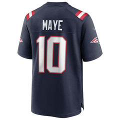 Drake Maye New England Patriots Super Bowl LX Patch Game Jersey - Navy outlet