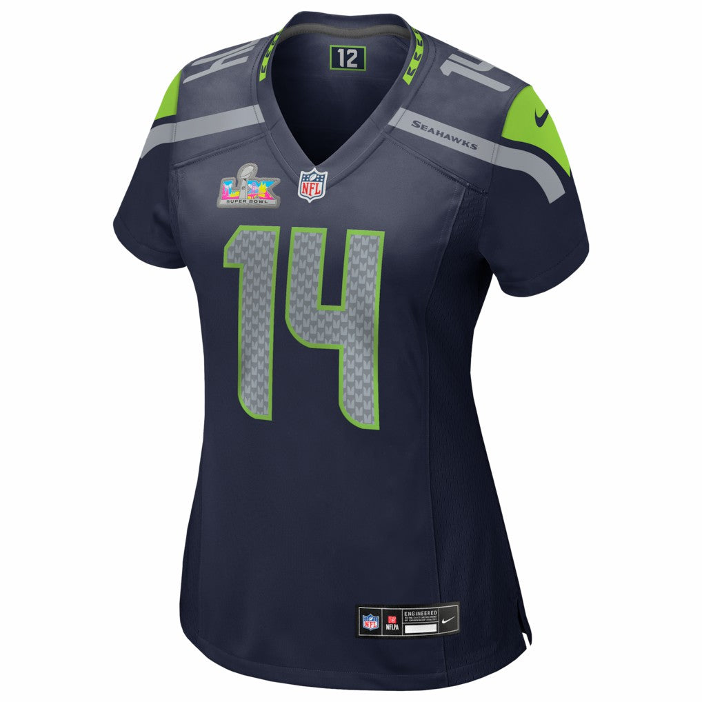 Sam Darnold Seattle Seahawks Women's Super Bowl LX Patch Game Jersey - College Navy cheap