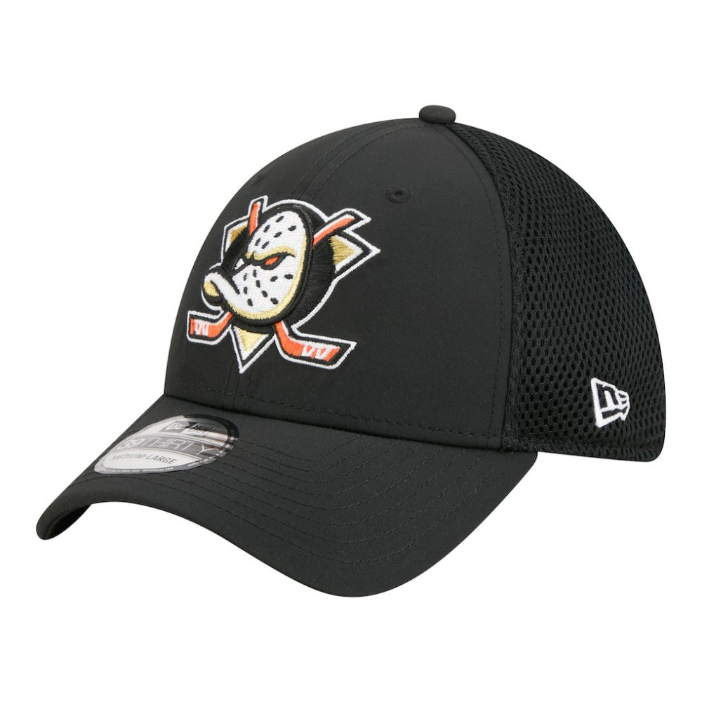 Anaheim Ducks New Era Logo 39THIRTY Flex Hat - Black Hats