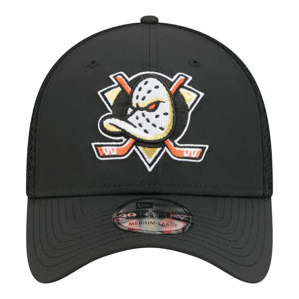 Anaheim Ducks New Era Logo 39THIRTY Flex Hat - Black Hats