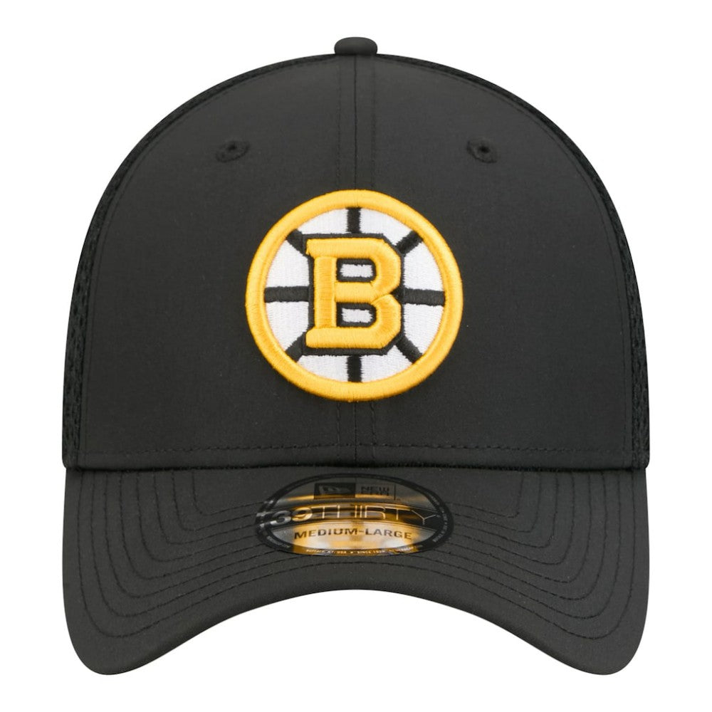 Boston Bruins New Era Logo 39THIRTY Flex Hat - Black Hats