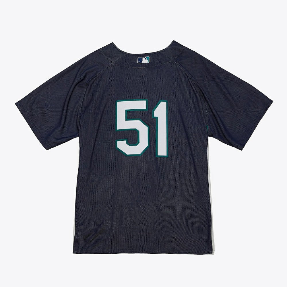 Ichiro Suzuki Seattle Mariners Big & Tall Cooperstown Mesh Batting Practice Jersey Navy
