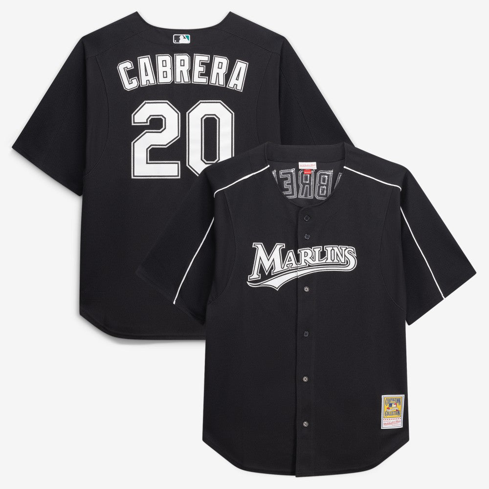 Miguel Cabrera Miami Marlins Big & Tall Cooperstown Mesh Batting Practice Jersey Black