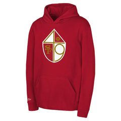 San Francisco 49ers Youth Retro Logo Retro Logo Hoodie - Scarlet on sale