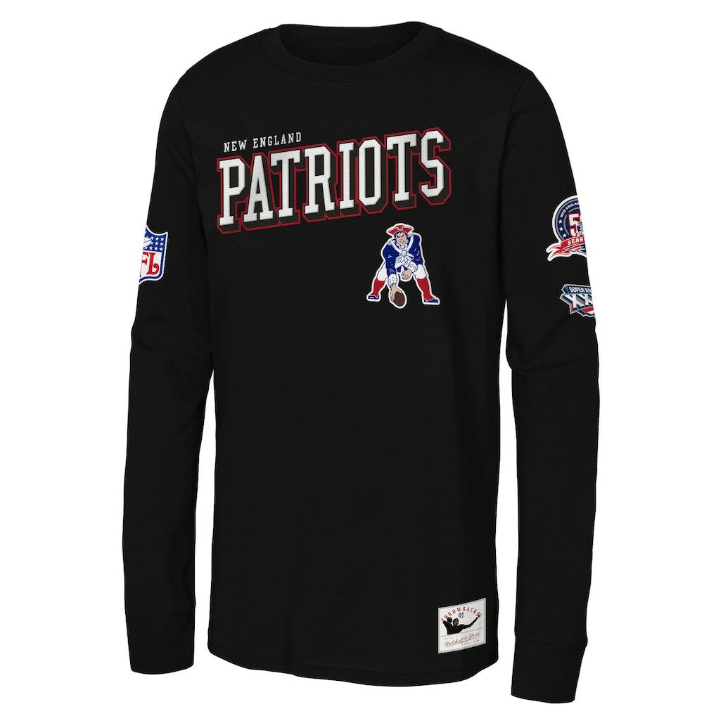 New England Patriots Youth Training Camp Long Sleeve T-Shirt - Black sale