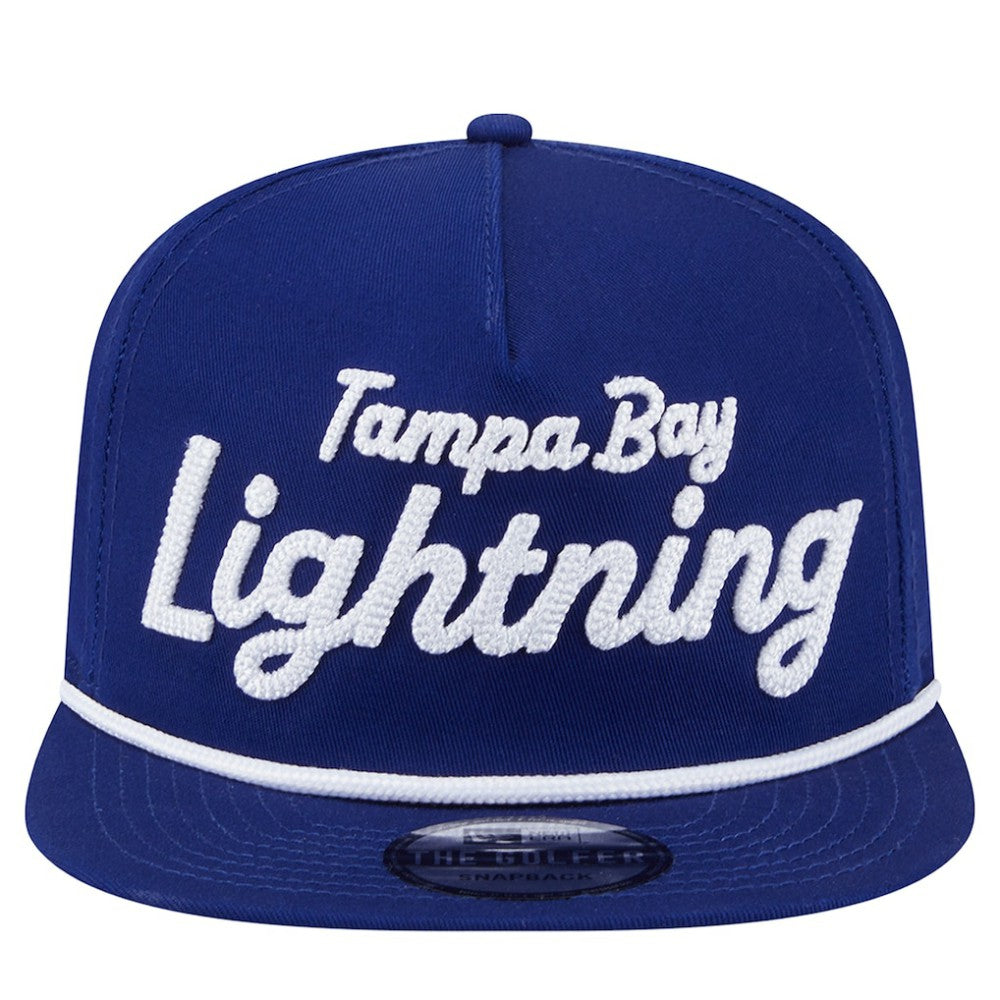 Tampa Bay Lightning New Era Team Text Golfer Adjustable Hat - Blue Hats