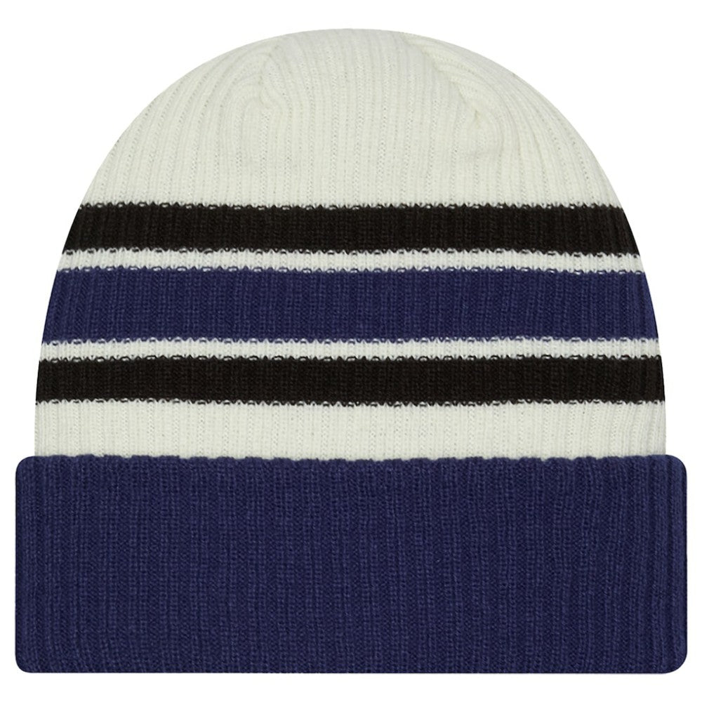 Tampa Bay Lightning New Era Vintage Cuffed Knit Hat - Cream/Blue Hats