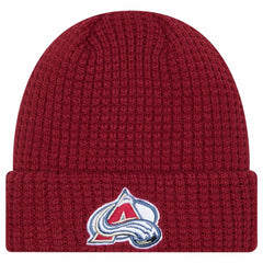 Colorado Avalanche New Era Waffle Cuffed Knit Hat - Burgundy Hats