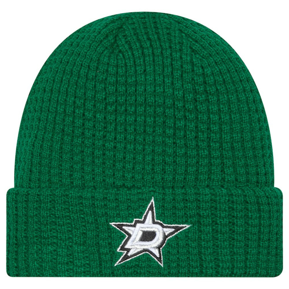 Dallas Stars New Era Waffle Cuffed Knit Hat - Kelly Green Hats