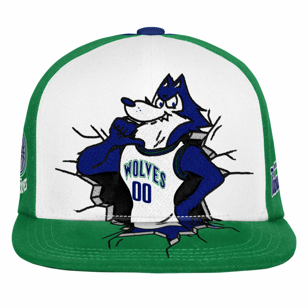 Minnesota Timberwolves Youth Mascot Snapback Hat - Green cheap