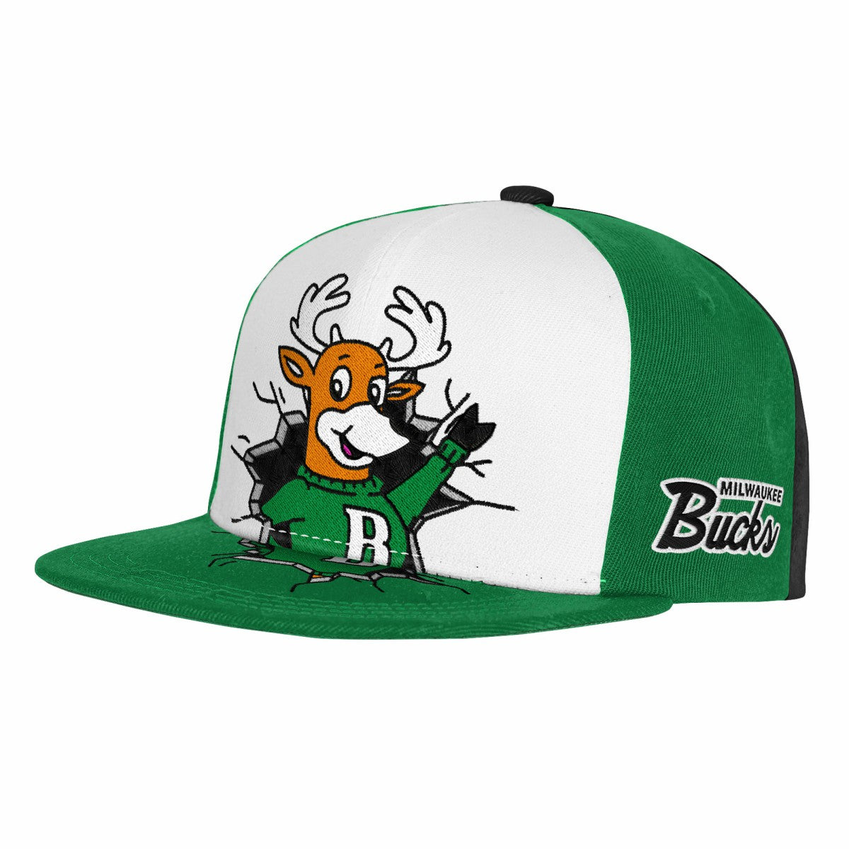 Milwaukee Bucks Youth Mascot Snapback Hat - Green cheap