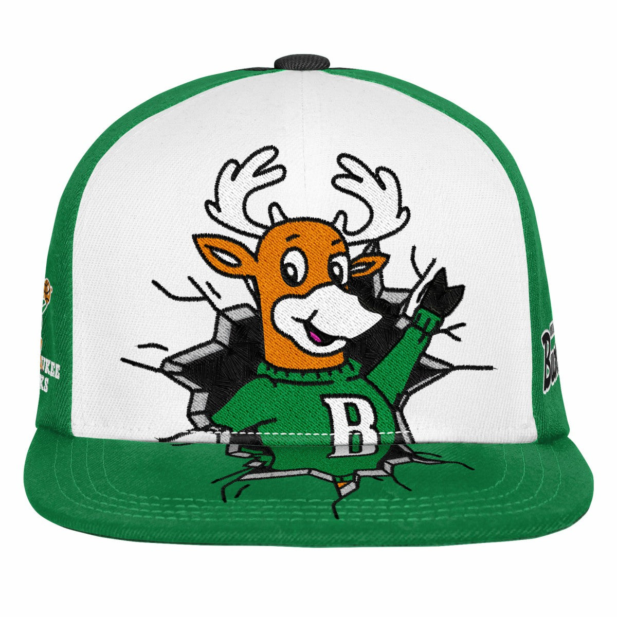 Milwaukee Bucks Youth Mascot Snapback Hat - Green cheap