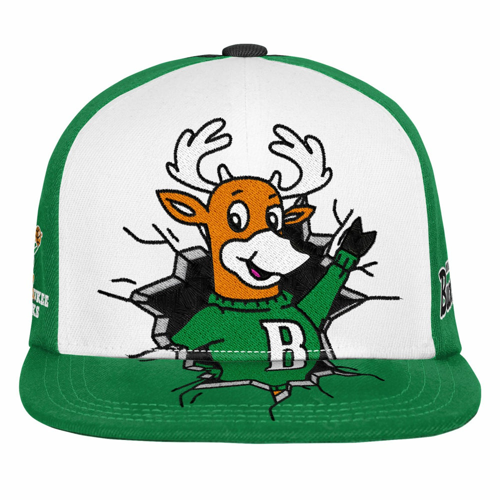 Milwaukee Bucks Youth Mascot Snapback Hat - Green cheap