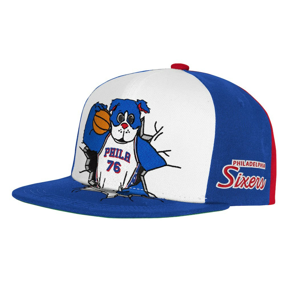 Philadelphia 76ers Youth Mascot Snapback Hat - Royal on sale