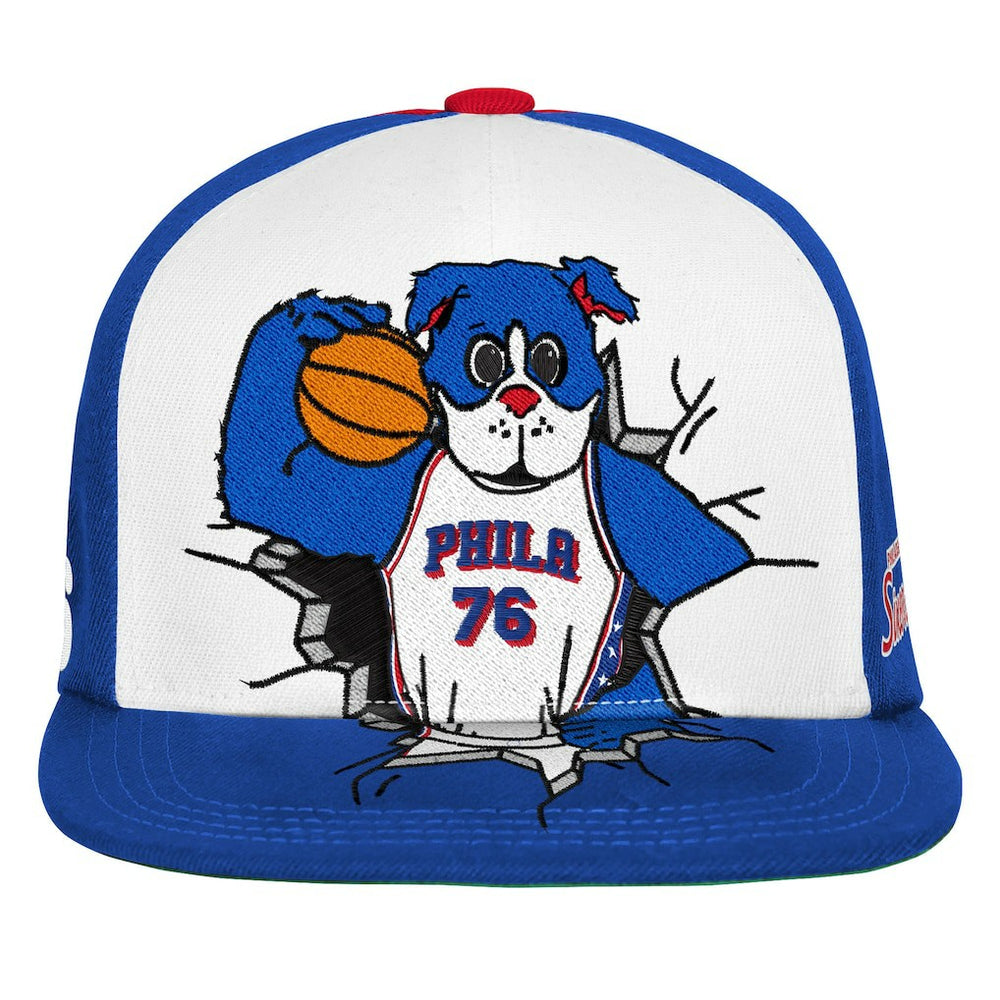 Philadelphia 76ers Youth Mascot Snapback Hat - Royal on sale