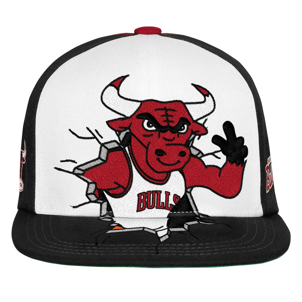 Chicago Bulls Youth Mascot Snapback Hat - Black discount